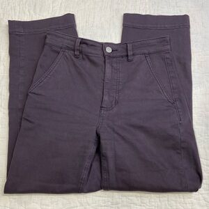 Everlane Wide Leg High Waisted Dark Purple Jeans size 0